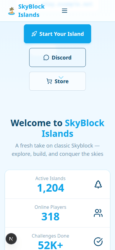 Template OnePage Serveur Skyblock 6