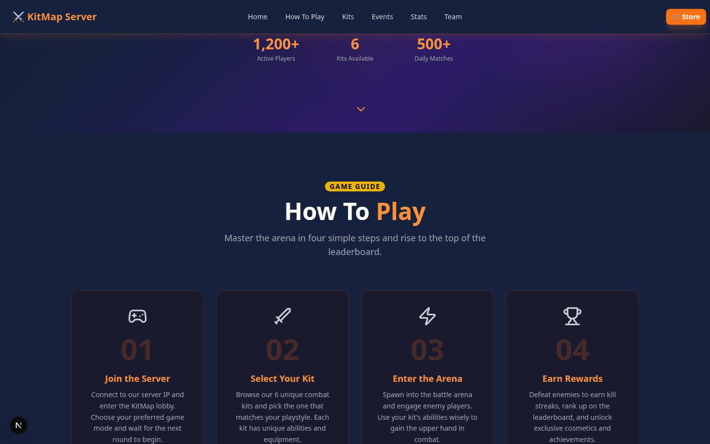Template OnePage Serveur KitMap 2