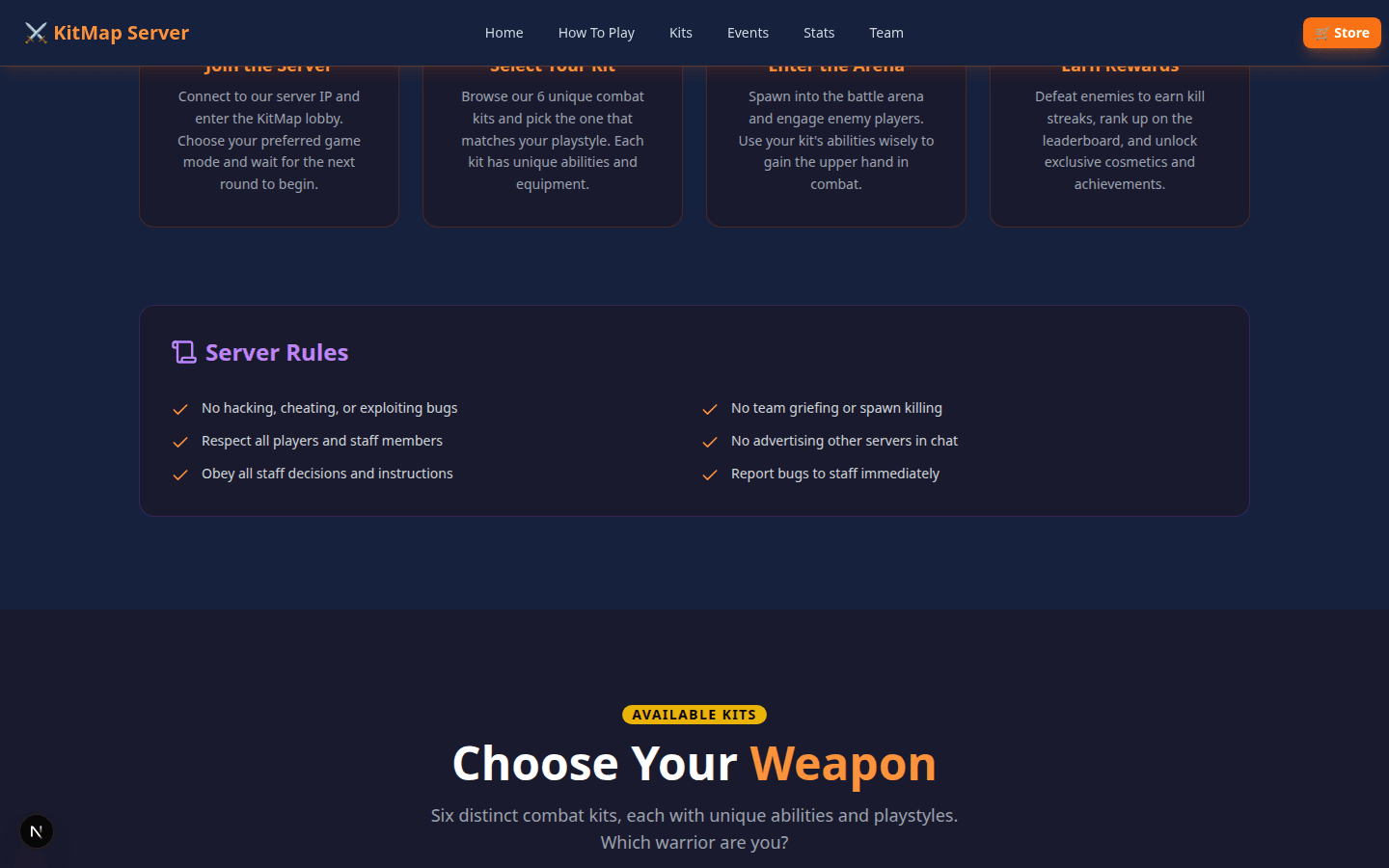 Template OnePage Serveur KitMap 3