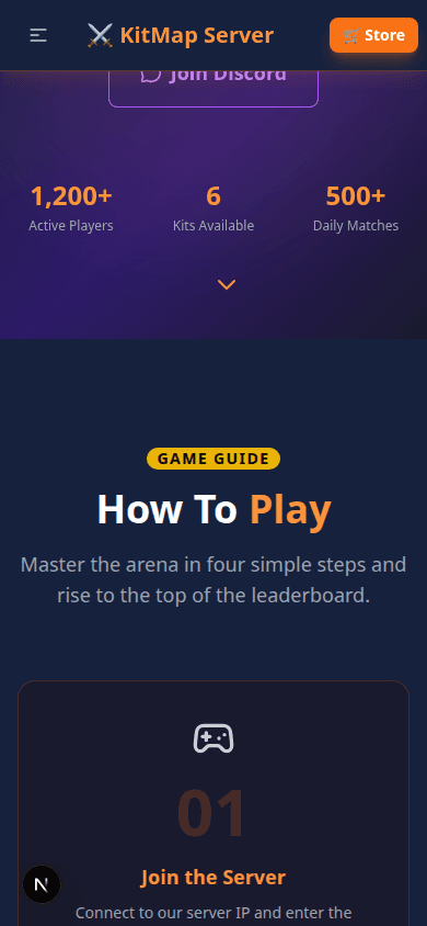 Template OnePage Serveur KitMap 6