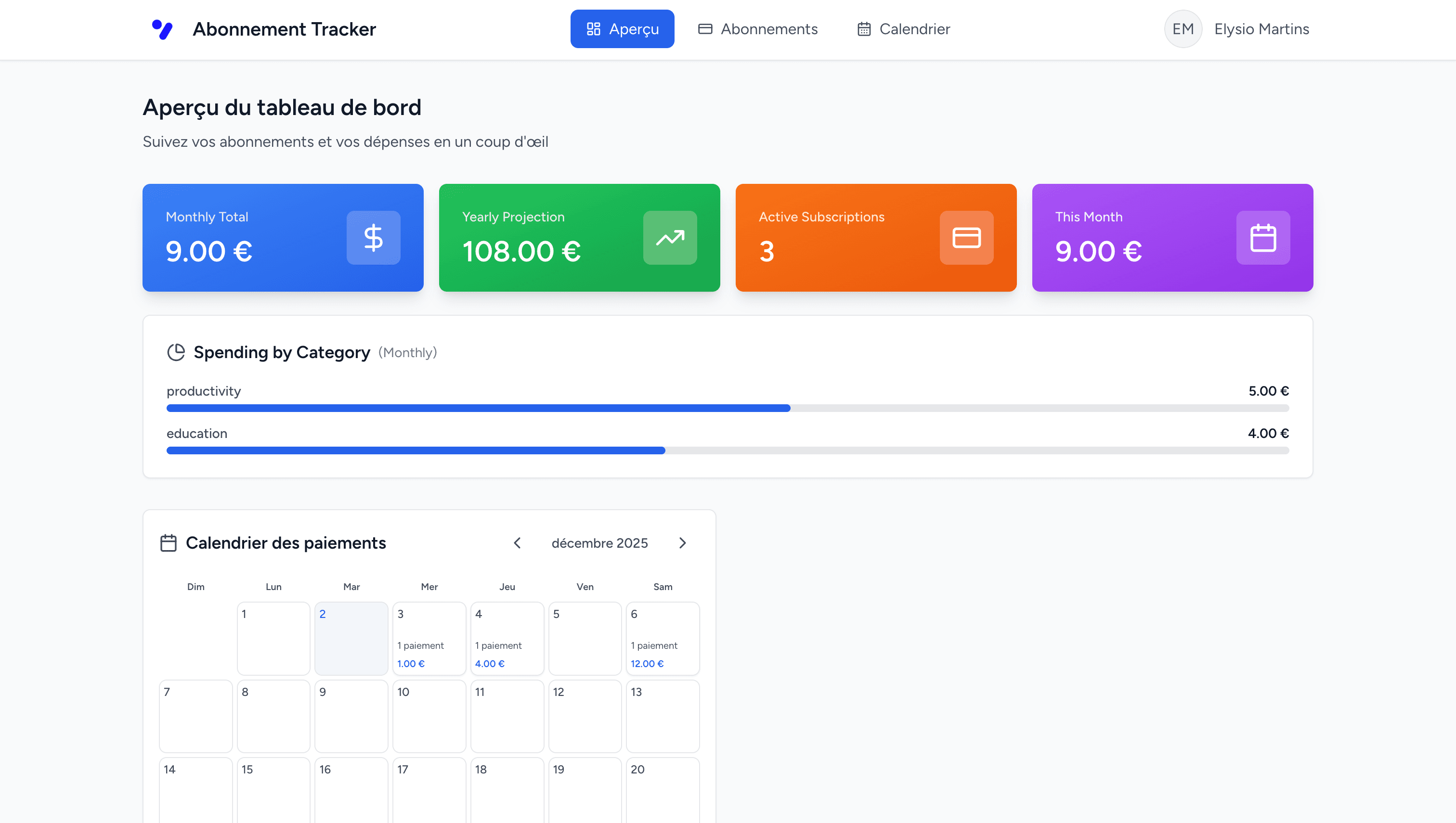 Abonnement Tracker - Gérez vos abonnements et économisez facilement