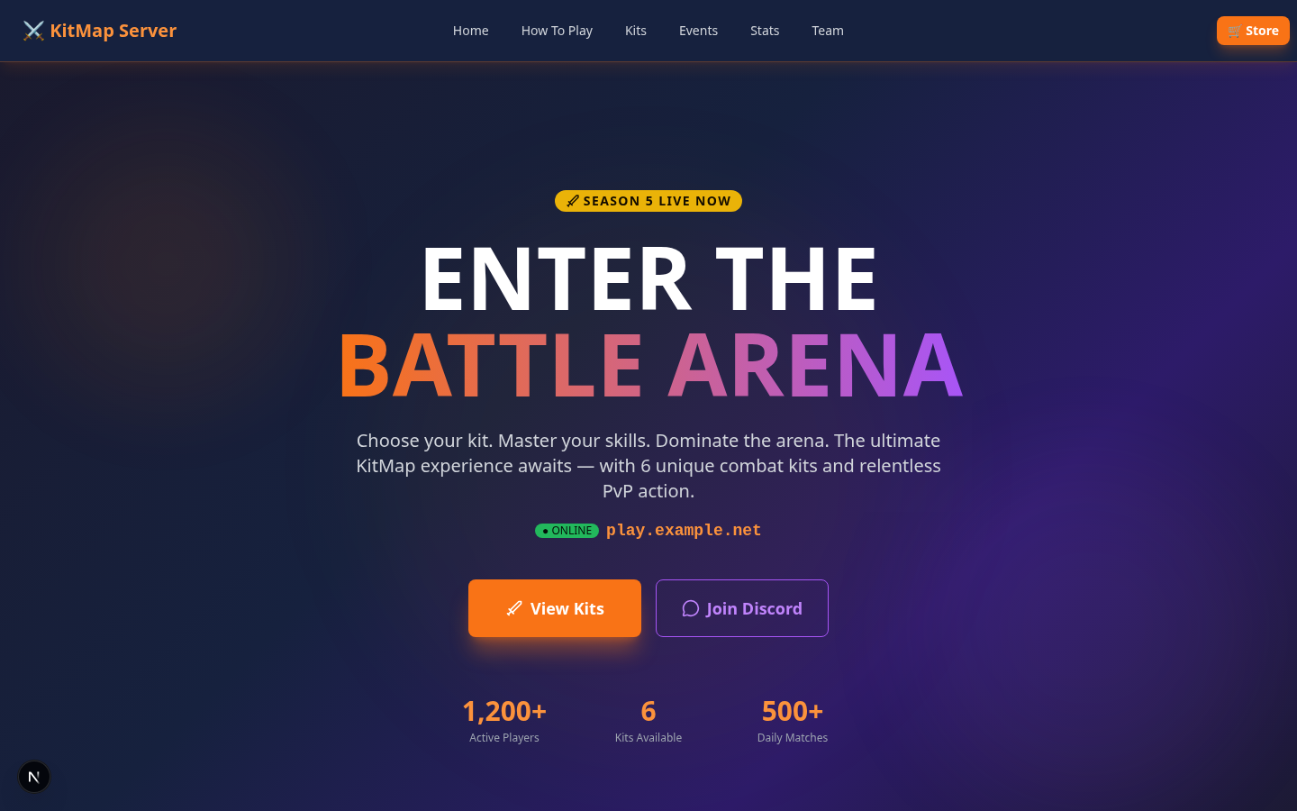 Template OnePage Serveur KitMap